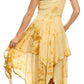 Sakkas Annabella Corset Bodice Handkerchief Hem Dress