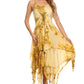 Sakkas Annabella Corset Bodice Handkerchief Hem Dress