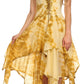 Sakkas Annabella Corset Bodice Handkerchief Hem Dress