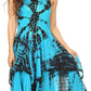 Sakkas Annabella Corset Bodice Handkerchief Hem Dress