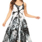 Sakkas Annabella Corset Bodice Handkerchief Hem Dress