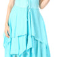 Sakkas Lady Mary Jacquard Corset Style Bodice Lightweight Handkerchief Hem Dress