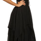 Sakkas Lady Mary Jacquard Corset Style Bodice Lightweight Handkerchief Hem Dress