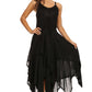 Sakkas Lady Mary Jacquard Corset Style Bodice Lightweight Handkerchief Hem Dress