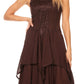 Sakkas Lady Mary Jacquard Corset Style Bodice Lightweight Handkerchief Hem Dress