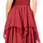 Sakkas Lady Mary Jacquard Corset Style Bodice Lightweight Handkerchief Hem Dress