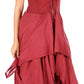 Sakkas Lady Mary Jacquard Corset Style Bodice Lightweight Handkerchief Hem Dress