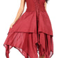 Sakkas Lady Mary Jacquard Corset Style Bodice Lightweight Handkerchief Hem Dress