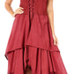 Sakkas Lady Mary Jacquard Corset Style Bodice Lightweight Handkerchief Hem Dress