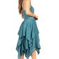 Sakkas Lady Mary Jacquard Corset Style Bodice Lightweight Handkerchief Hem Dress
