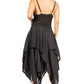 Sakkas Lady Mary Jacquard Corset Style Bodice Lightweight Handkerchief Hem Dress