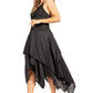 Sakkas Lady Mary Jacquard Corset Style Bodice Lightweight Handkerchief Hem Dress