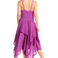 Sakkas Lady Mary Jacquard Corset Style Bodice Lightweight Handkerchief Hem Dress