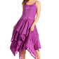 Sakkas Lady Mary Jacquard Corset Style Bodice Lightweight Handkerchief Hem Dress