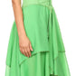 Sakkas Lady Mary Jacquard Corset Style Bodice Lightweight Handkerchief Hem Dress