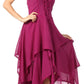 Sakkas Lady Mary Jacquard Corset Style Bodice Lightweight Handkerchief Hem Dress