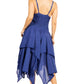 Sakkas Lady Mary Jacquard Corset Style Bodice Lightweight Handkerchief Hem Dress
