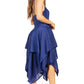 Sakkas Lady Mary Jacquard Corset Style Bodice Lightweight Handkerchief Hem Dress
