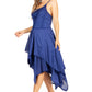 Sakkas Lady Mary Jacquard Corset Style Bodice Lightweight Handkerchief Hem Dress