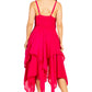 Sakkas Lady Mary Jacquard Corset Style Bodice Lightweight Handkerchief Hem Dress