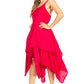 Sakkas Lady Mary Jacquard Corset Style Bodice Lightweight Handkerchief Hem Dress