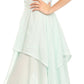 Sakkas Lady Mary Jacquard Corset Style Bodice Lightweight Handkerchief Hem Dress
