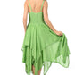 Sakkas Lady Mary Jacquard Corset Style Bodice Lightweight Handkerchief Hem Dress
