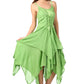 Sakkas Lady Mary Jacquard Corset Style Bodice Lightweight Handkerchief Hem Dress