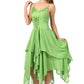 Sakkas Lady Mary Jacquard Corset Style Bodice Lightweight Handkerchief Hem Dress