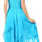 Sakkas Lady Mary Jacquard Corset Style Bodice Lightweight Handkerchief Hem Dress