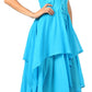 Sakkas Lady Mary Jacquard Corset Style Bodice Lightweight Handkerchief Hem Dress