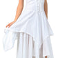 Sakkas Lady Mary Jacquard Corset Style Bodice Lightweight Handkerchief Hem Dress