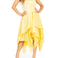 Sakkas Lady Mary Jacquard Corset Style Bodice Lightweight Handkerchief Hem Dress