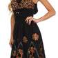 Sakkas Dharini Batik Smocked Empire Waist Dress
