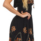 Sakkas Dharini Batik Smocked Empire Waist Dress