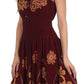 Sakkas Dharini Batik Smocked Empire Waist Dress
