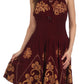 Sakkas Dharini Batik Smocked Empire Waist Dress