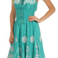 Sakkas Dharini Batik Smocked Empire Waist Dress