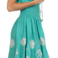 Sakkas Dharini Batik Smocked Empire Waist Dress