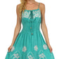 Sakkas Dharini Batik Smocked Empire Waist Dress