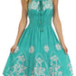 Sakkas Dharini Batik Smocked Empire Waist Dress