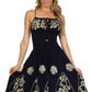 Sakkas Dharini Batik Smocked Empire Waist Dress