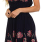 Sakkas Dharini Batik Smocked Empire Waist Dress