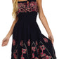 Sakkas Dharini Batik Smocked Empire Waist Dress