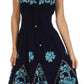 Sakkas Dharini Batik Smocked Empire Waist Dress