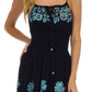 Sakkas Dharini Batik Smocked Empire Waist Dress