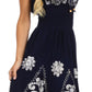 Sakkas Dharini Batik Smocked Empire Waist Dress