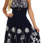 Sakkas Dharini Batik Smocked Empire Waist Dress