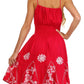 Sakkas Dharini Batik Smocked Empire Waist Dress