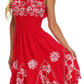 Sakkas Dharini Batik Smocked Empire Waist Dress
